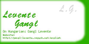 levente gangl business card